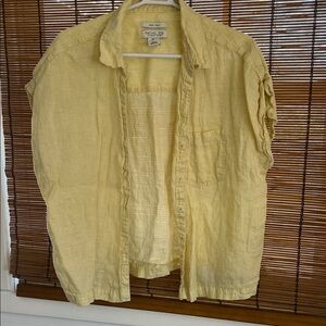 Rachel Zoe Yellow Linen Top